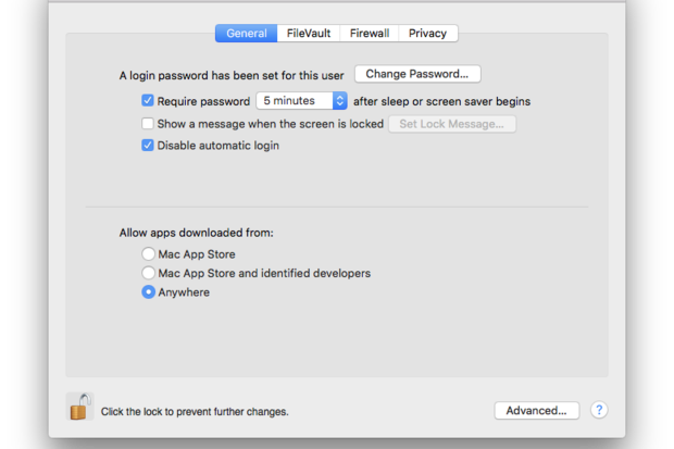 Lock Down App Installation Mac